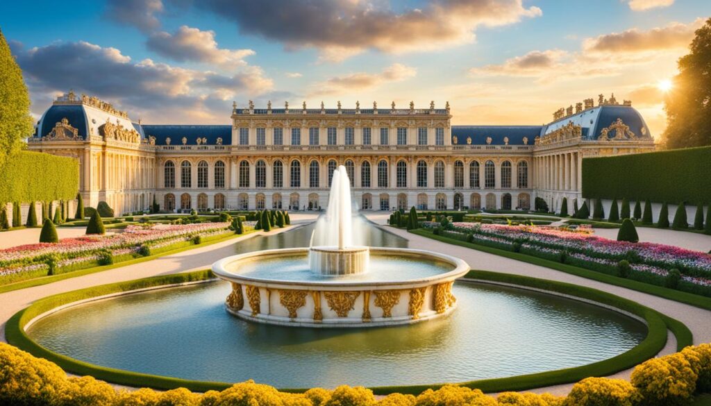 ヴェルサイユ宮殿の壮大な景観